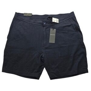 Hedge Chino Shorts Mens 2XL‎ Navy Blue Flat Front NEW